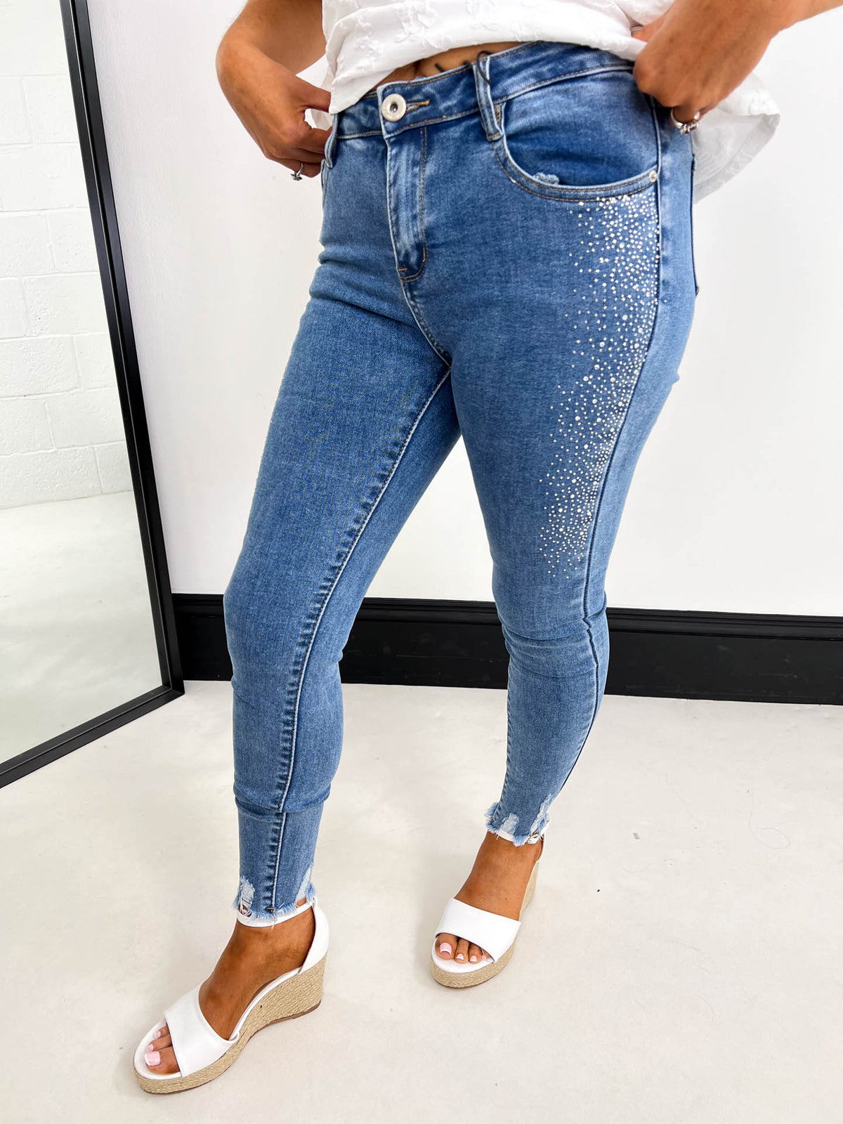 The Remi- Embellished skinny jean