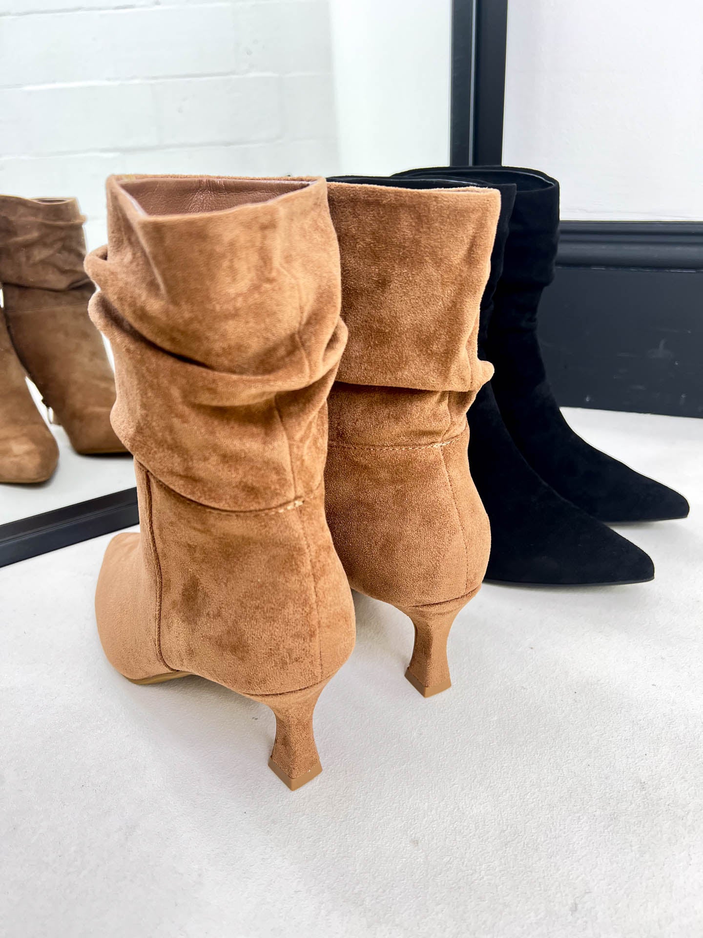 The Kendall - Ruched Suede Boot