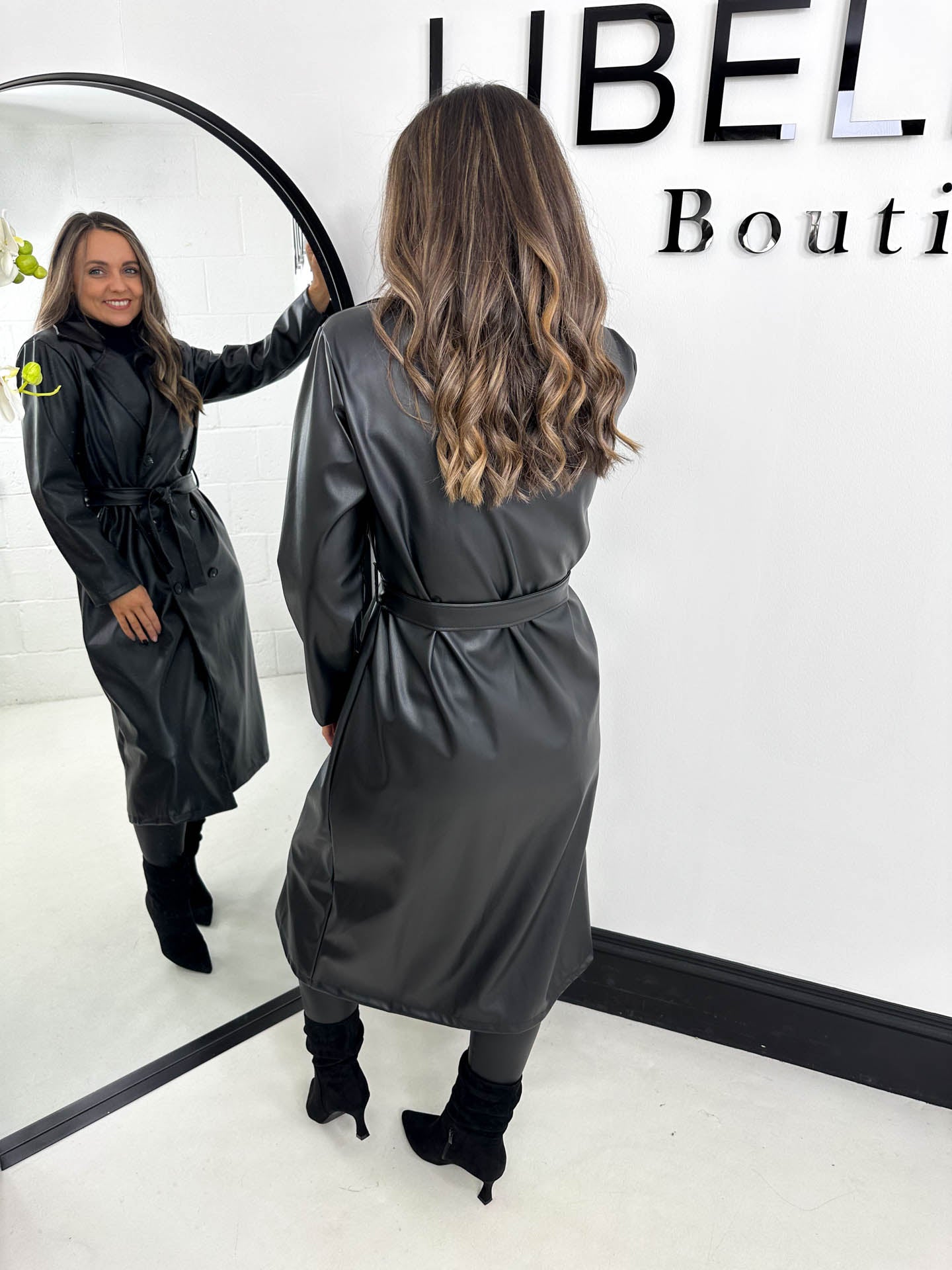 The Ally - Leather Trench Coat