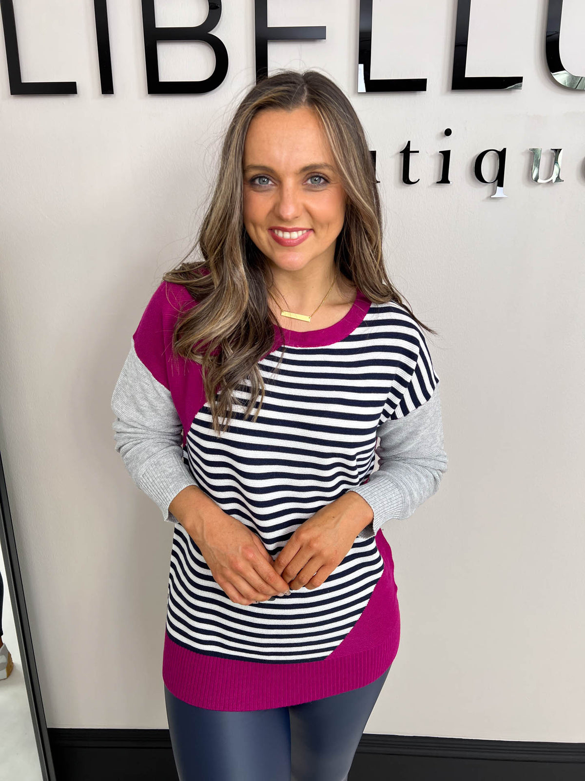 The Jilly - Pattern Pink Jumper