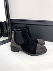 The Tabitha - Sparkle Suede Boots