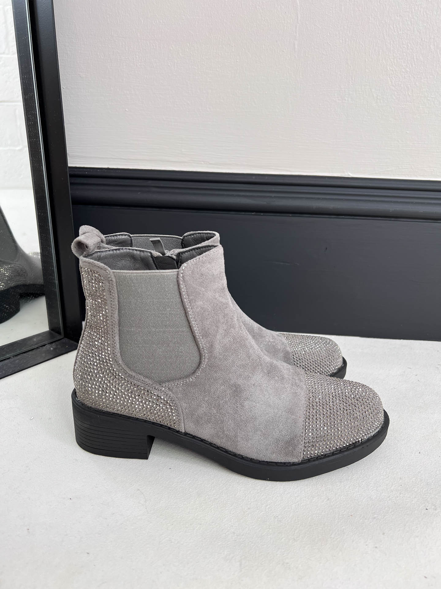 The Tabitha - Sparkle Suede Boots