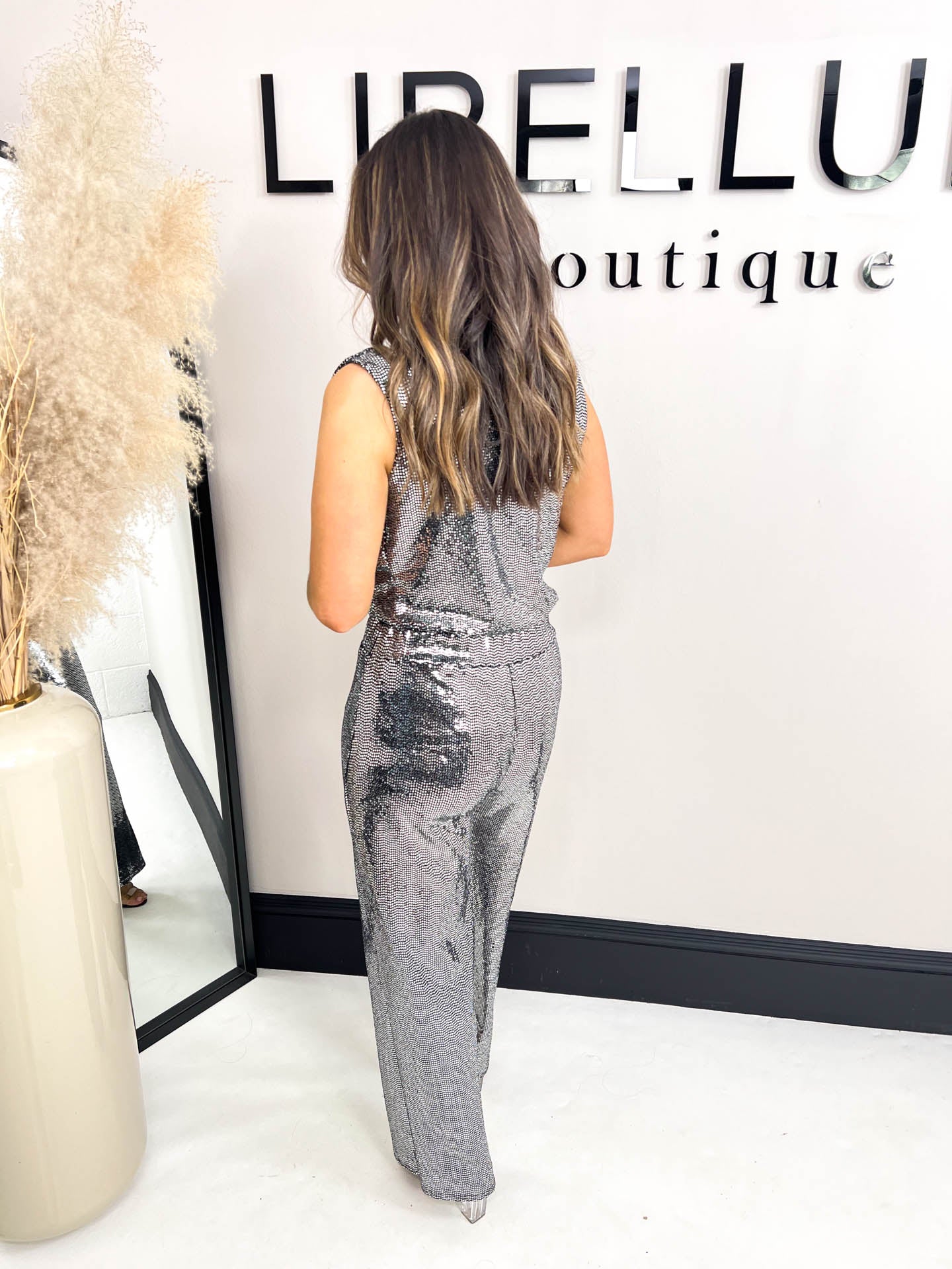 The Faye - Sequin Wide Leg Trousers