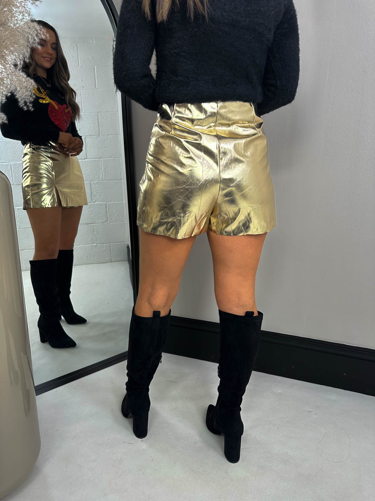 The Elle - Metallic Mini Skort