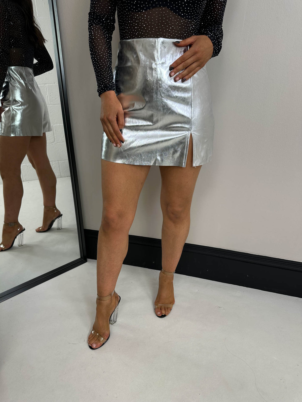 The Elle - Metallic Mini Skort