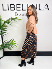 The Libby - Zebra Print Skirt