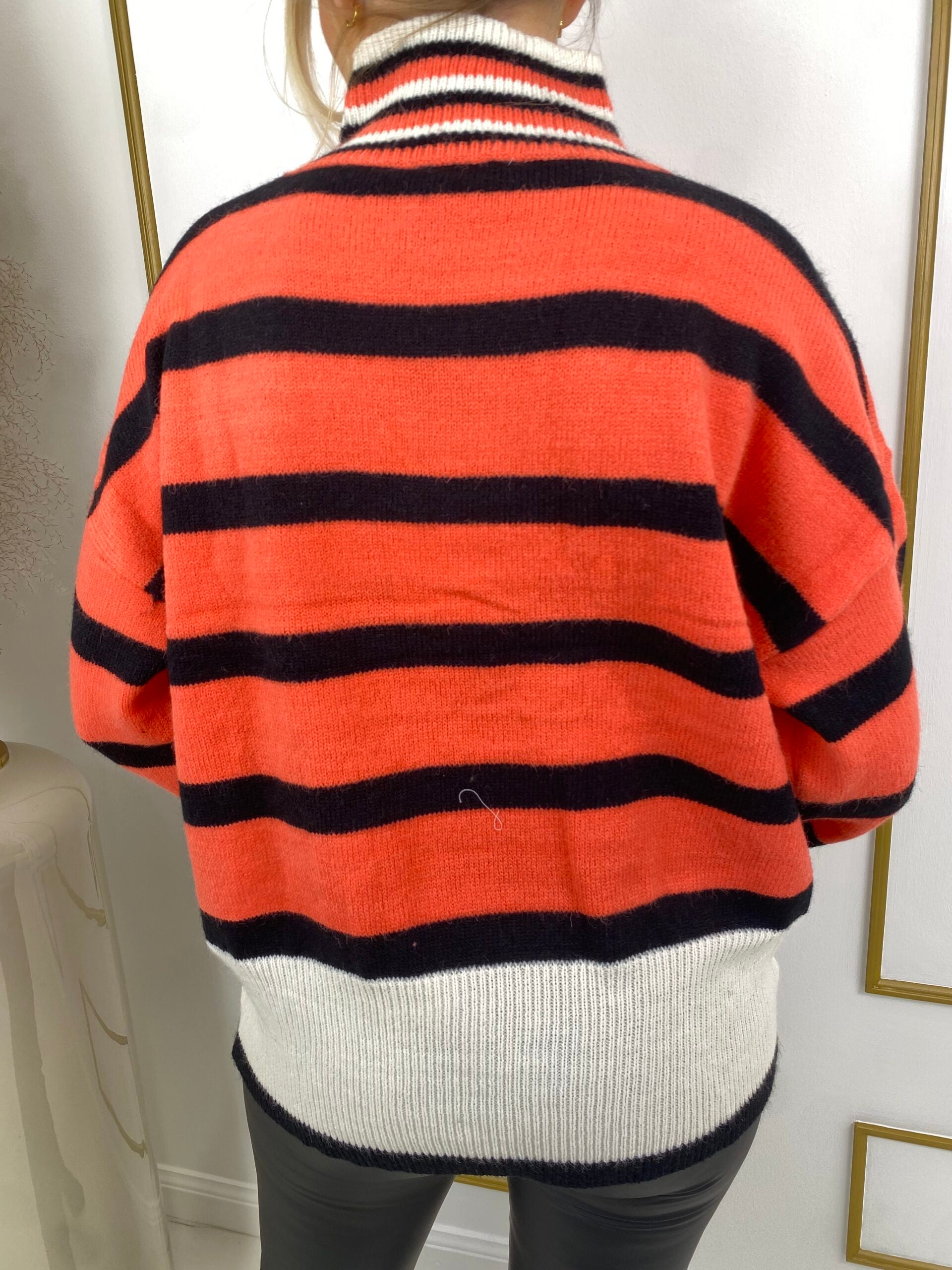 The Levi - Stripped Roll Neck Sweater